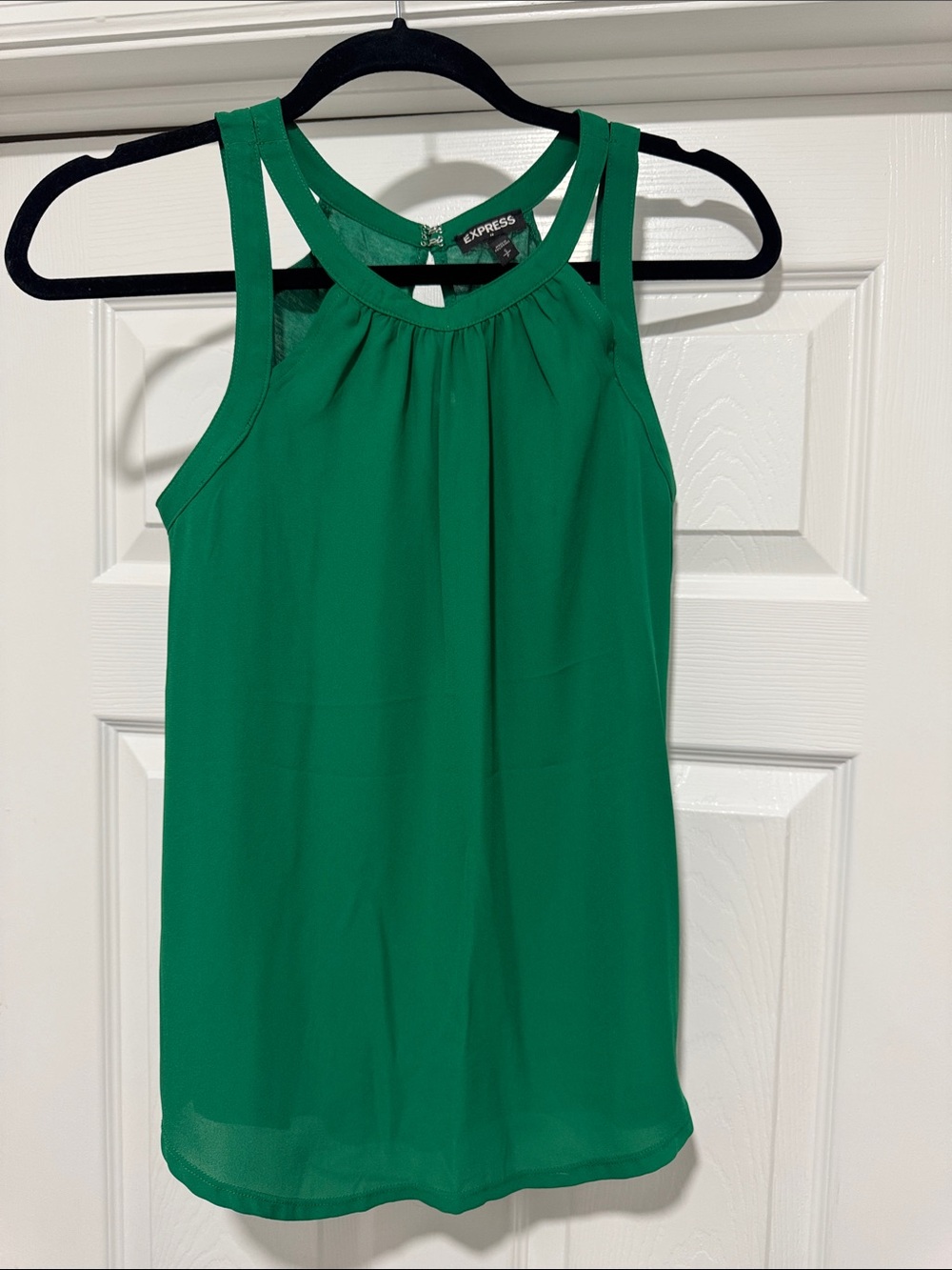 Express Emerald Green Double-Strap Halter Camisole